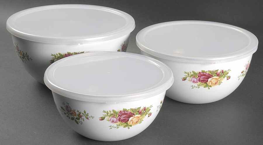 Old Country Roses (3) Metal Mixing Bowl Set by Royal Albert-1