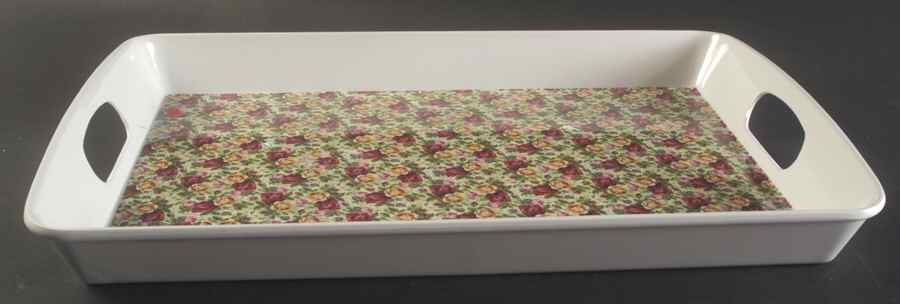 Old Country Roses 18" Rectangular Handled Serving Melamine Tray by Royal Albert-1