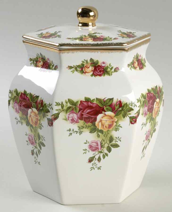 Old Country Roses Biscuit Barrel & Lid by Royal Albert-1