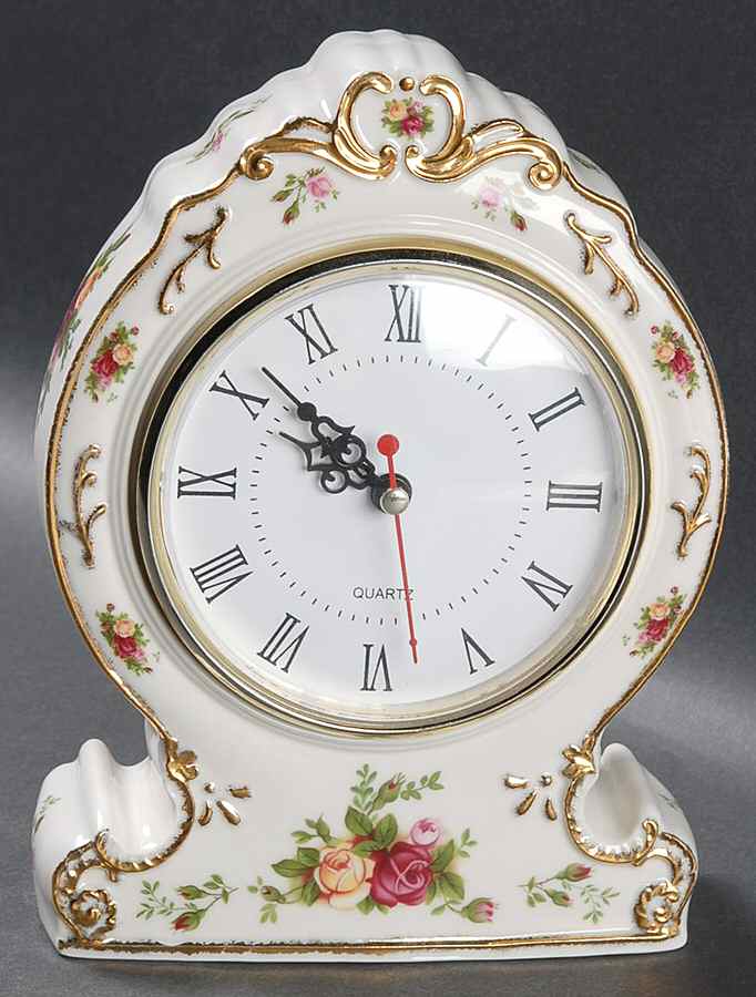 Old Country Roses Mantel Clock by Royal Albert-1