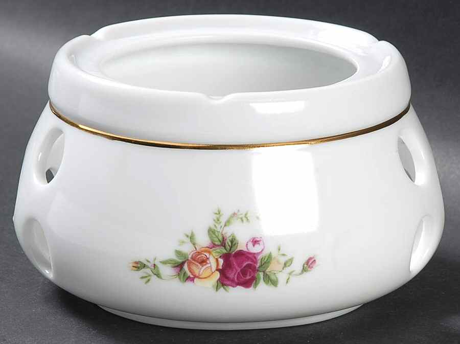 Old Country Roses China Warmer Stand by Royal Albert-1