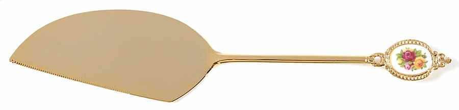 Old Country Roses Pie & Cake Server with Stainless Blade by Royal Albert-1
