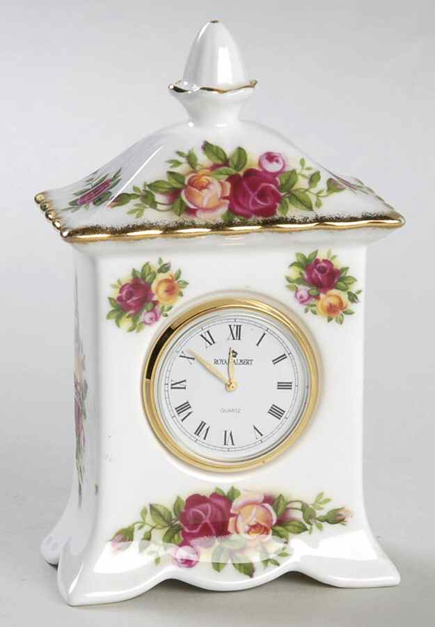 Old Country Roses Small Carriage Clock by Royal Albert-1