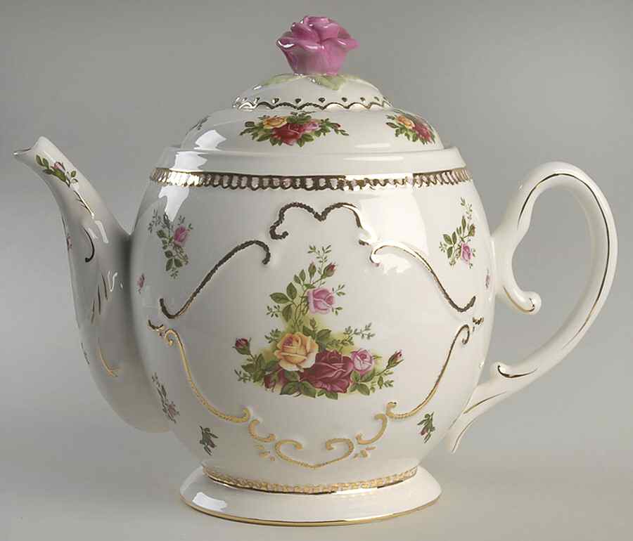 Old Country Roses Figural Cookie Jar & Lid by Royal Albert-1