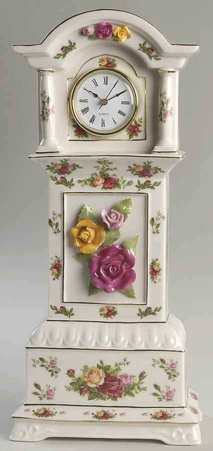 Old Country Roses Grandfather Clock by Royal Albert-1
