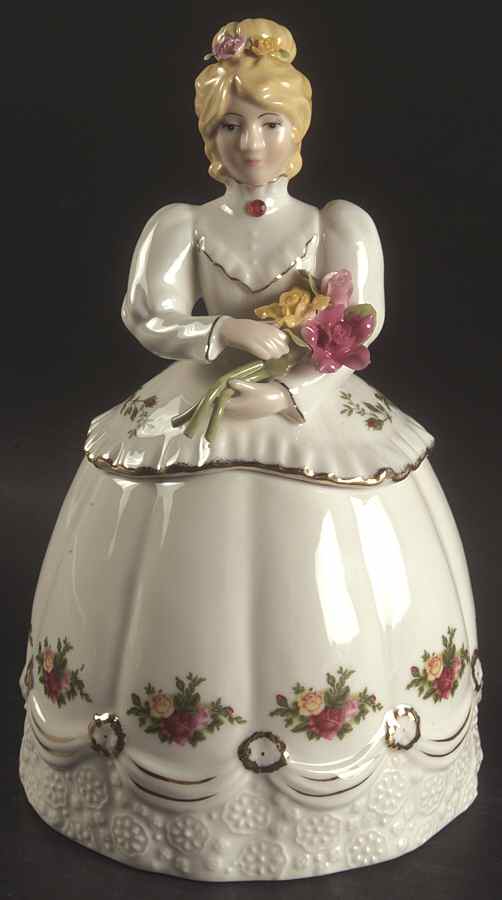 Old Country Roses Figural Candy Box & Lid by Royal Albert-1