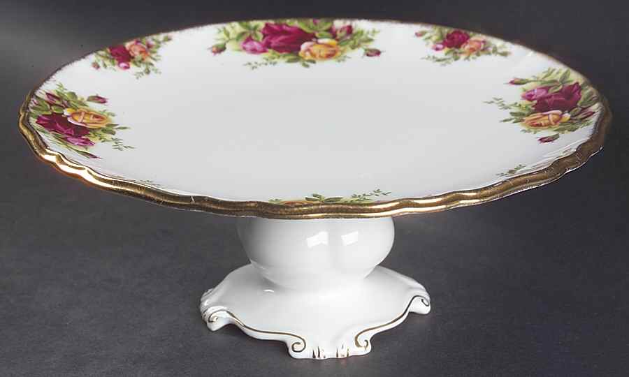 Old Country Roses 9" Pedestal Cake Stand by Royal Albert-1