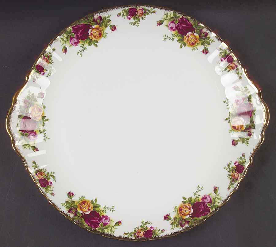 Old Country Roses Handled Cake Plate by Royal Albert-1