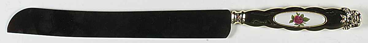 Old Country Roses Cake Knife with Gold Plated Handle by Royal Albert-1