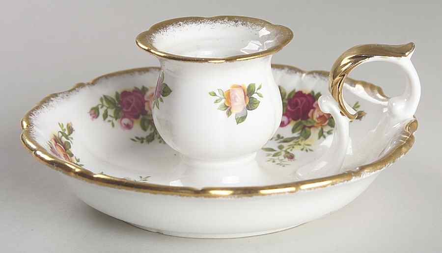 Old Country Roses Handled Candleholder by Royal Albert-1