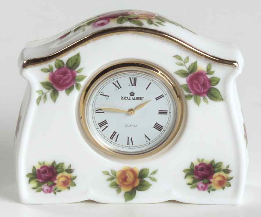 Old Country Roses Small Desk Clock by Royal Albert-1