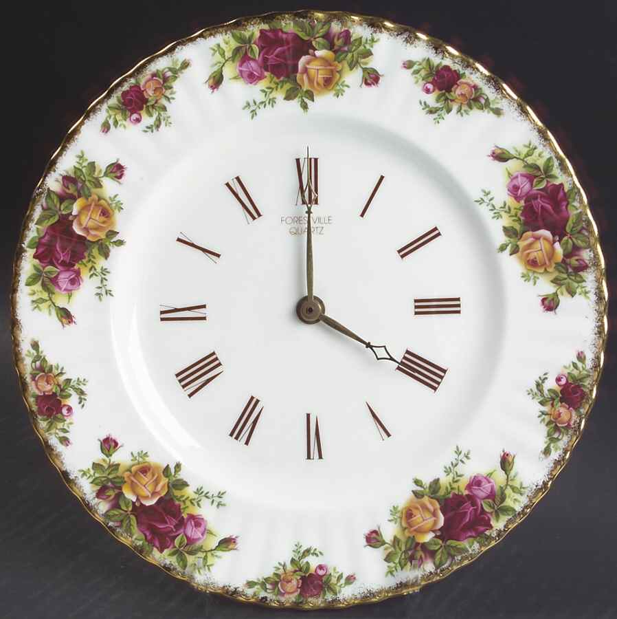 Old Country Roses Clock Plate by Royal Albert-1