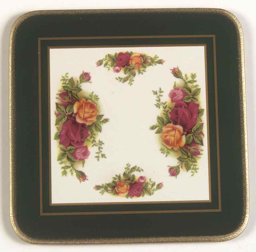 Old Country Roses Coaster Plastic & Cork by Royal Albert-1