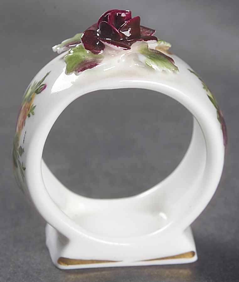 Old Country Roses Sculpted Napkin Ring by Royal Albert-1