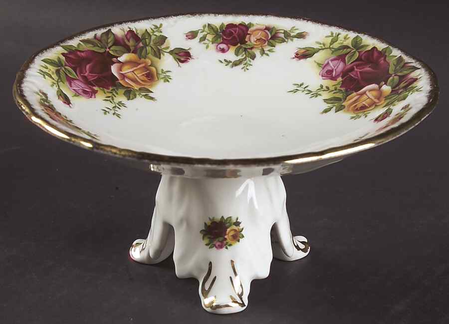 Old Country Roses Swansea Comport (Height X Width) by Royal Albert-1