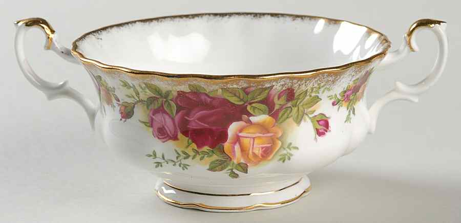 Old Country Roses Footed Cream Soup Bowl by Royal Albert-1
