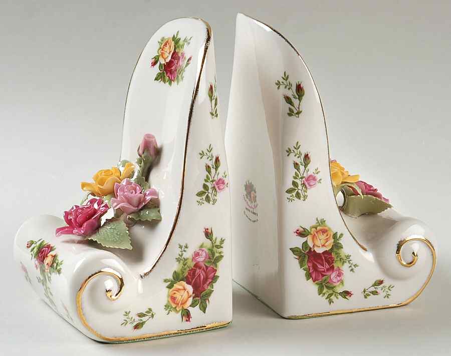Old Country Roses China Bookend - Set of 2 by Royal Albert-1
