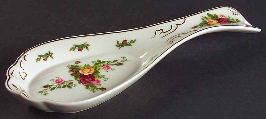 Old Country Roses Spoon Rest/Holder (Holds 1 Spoon) by Royal Albert-1
