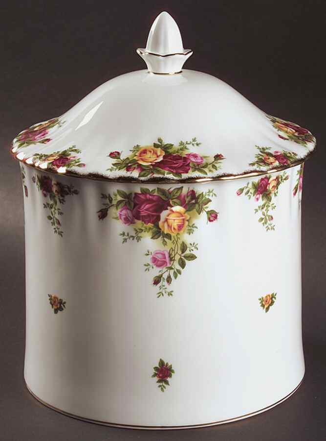 Old Country Roses Biscuit Barrel & Lid by Royal Albert-1