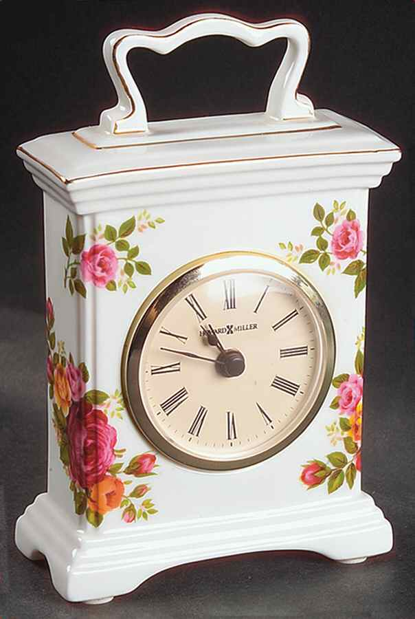 Old Country Roses Mantel Clock by Royal Albert-1