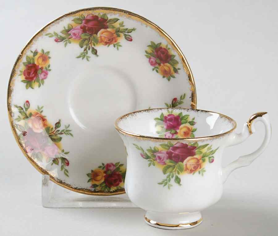 Old Country Roses Miniature Cup and Saucer Set by Royal Albert-1
