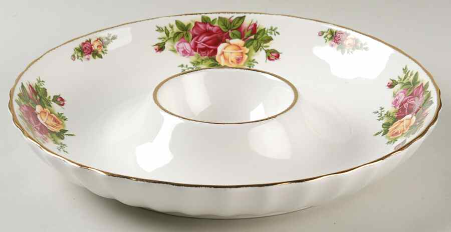 Old Country Roses 1 Piece Chip & Dip by Royal Albert-1