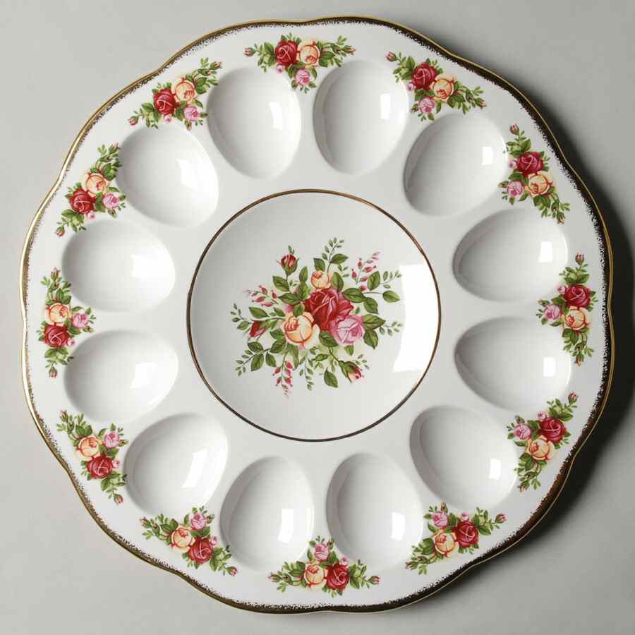 Old Country Roses Deviled Egg Plate by Royal Albert-1