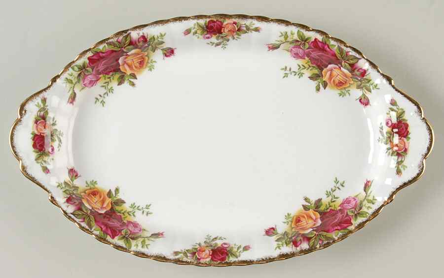 Old Country Roses Tray for Creamer & Sugar with Lid by Royal Albert-1