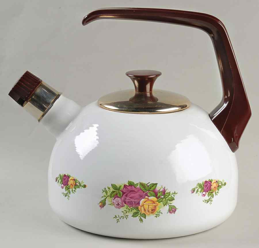 Old Country Roses Metal Whistler Kettle & Lid by Royal Albert-1