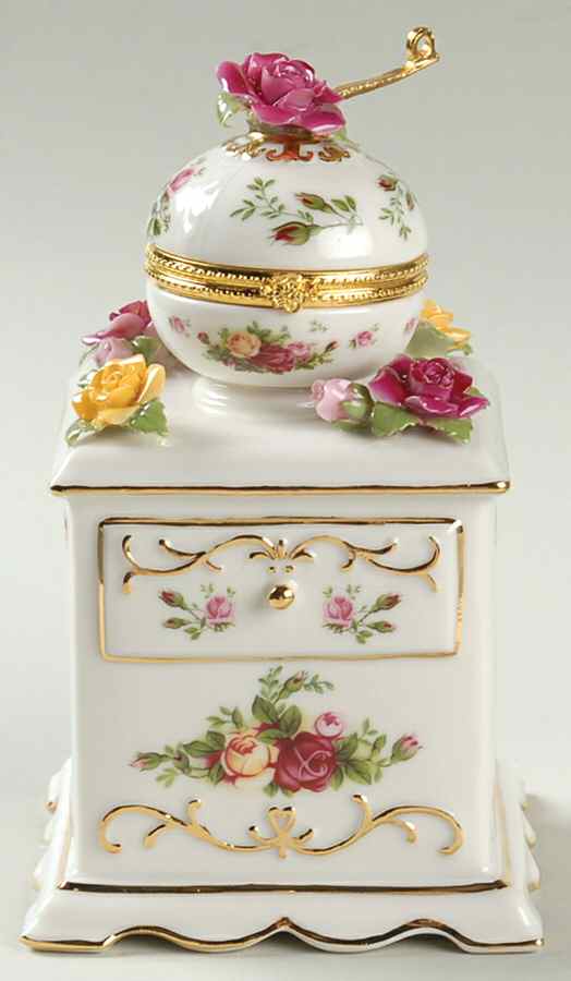 Old Country Roses Musical Coffee Grinder by Royal Albert-1