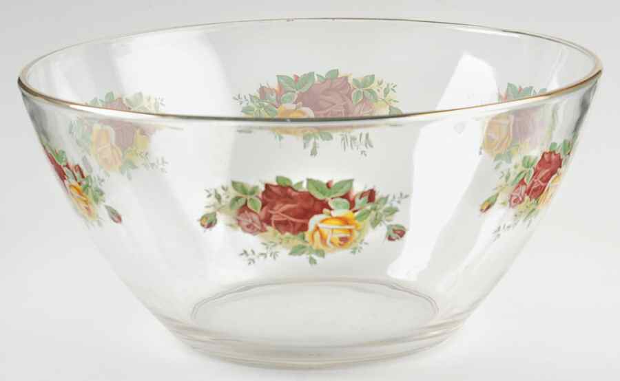 Old Country Roses 9" Glassware Salad Bowl by Royal Albert-1