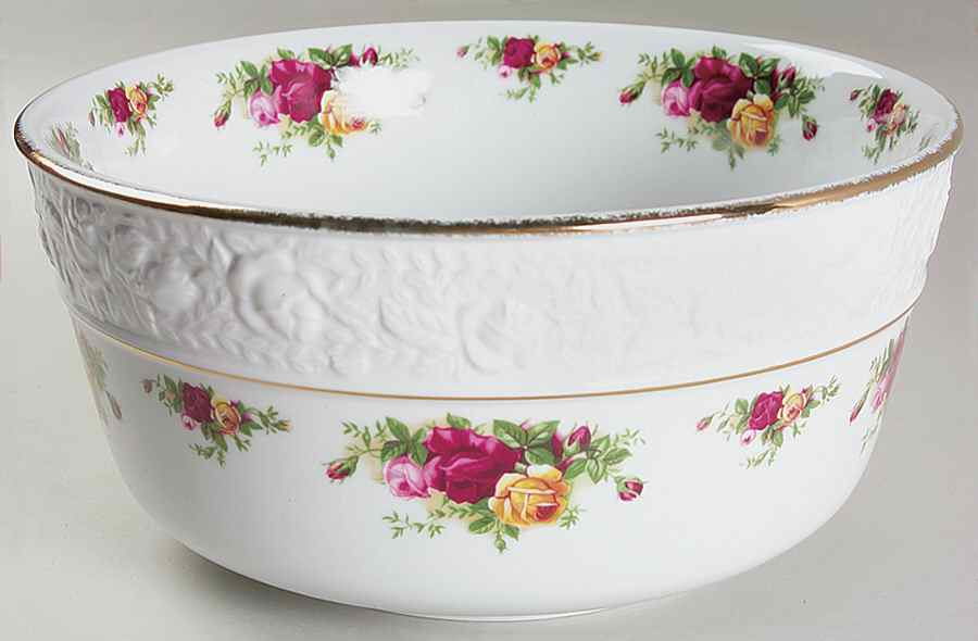 Old Country Roses 10" Sculpted Salad Serving Bowl by Royal Albert-1