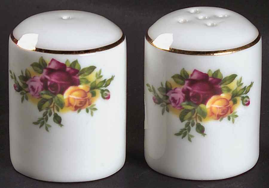 Old Country Roses Individual Salt & Pepper Set by Royal Albert-1