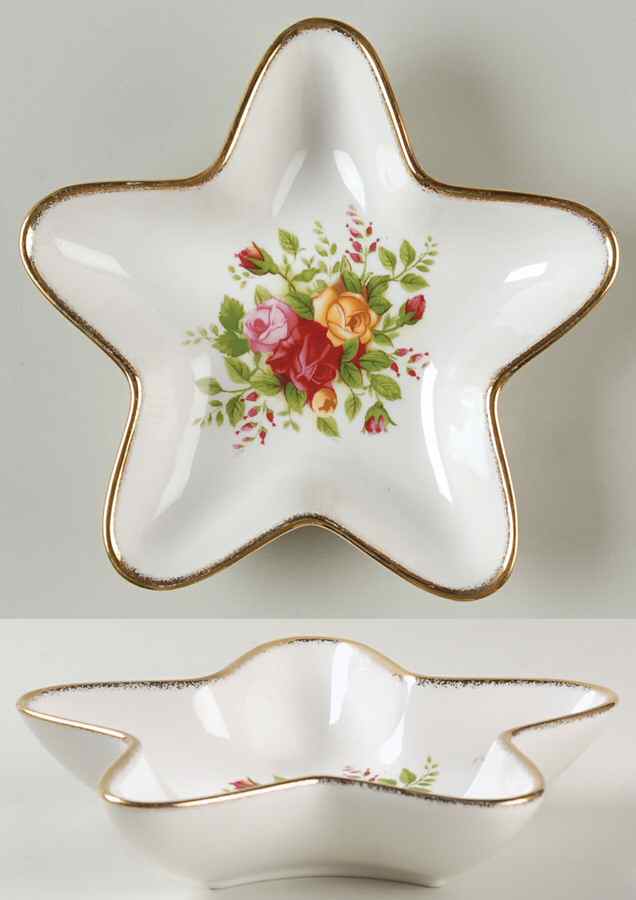 Old Country Roses Star Shaped Dish by Royal Albert-1