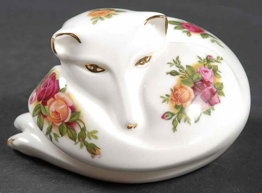 Old Country Roses Fox Figurine by Royal Albert-1