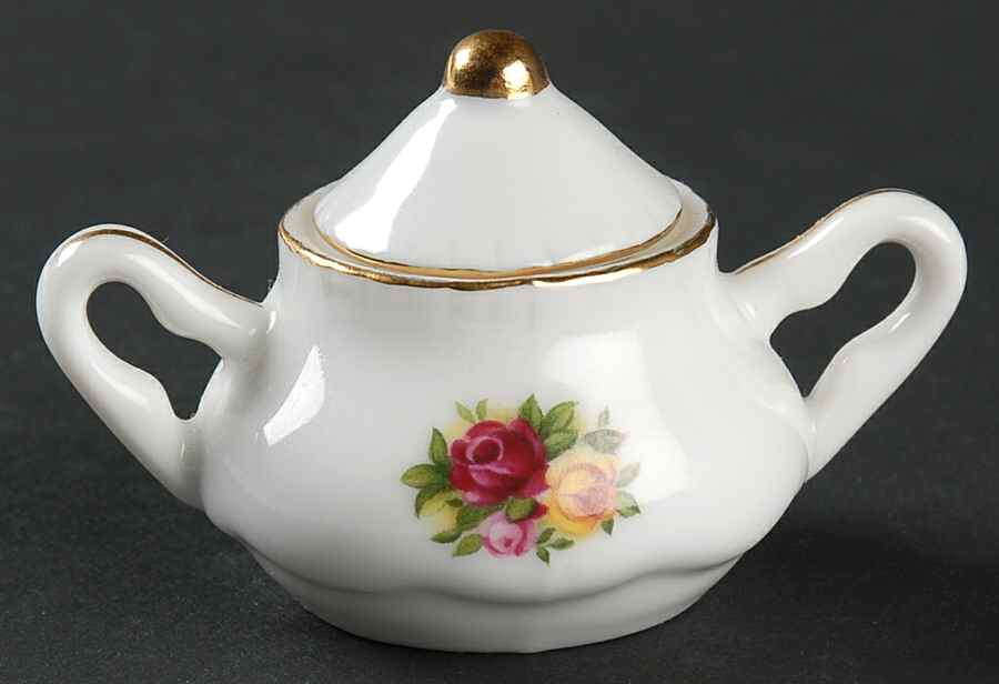 Old Country Roses Miniature Sugar Bowl & Lid by Royal Albert-1