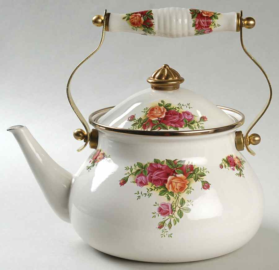 Old Country Roses Metal Kettle & Lid by Royal Albert-1
