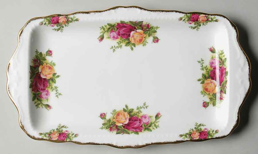 Old Country Roses Large Sandwich Tray by Royal Albert-1