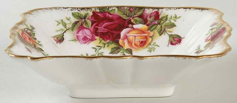 Old Country Roses Small Square Sweet Meat Dish by Royal Albert-1
