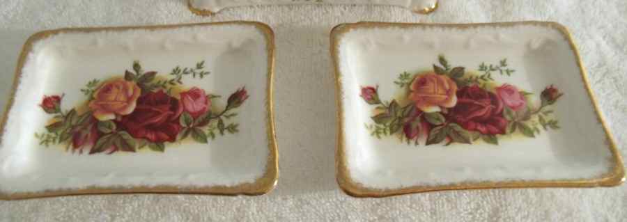 Old Country Roses 4" Rectangular Ashtray by Royal Albert-1