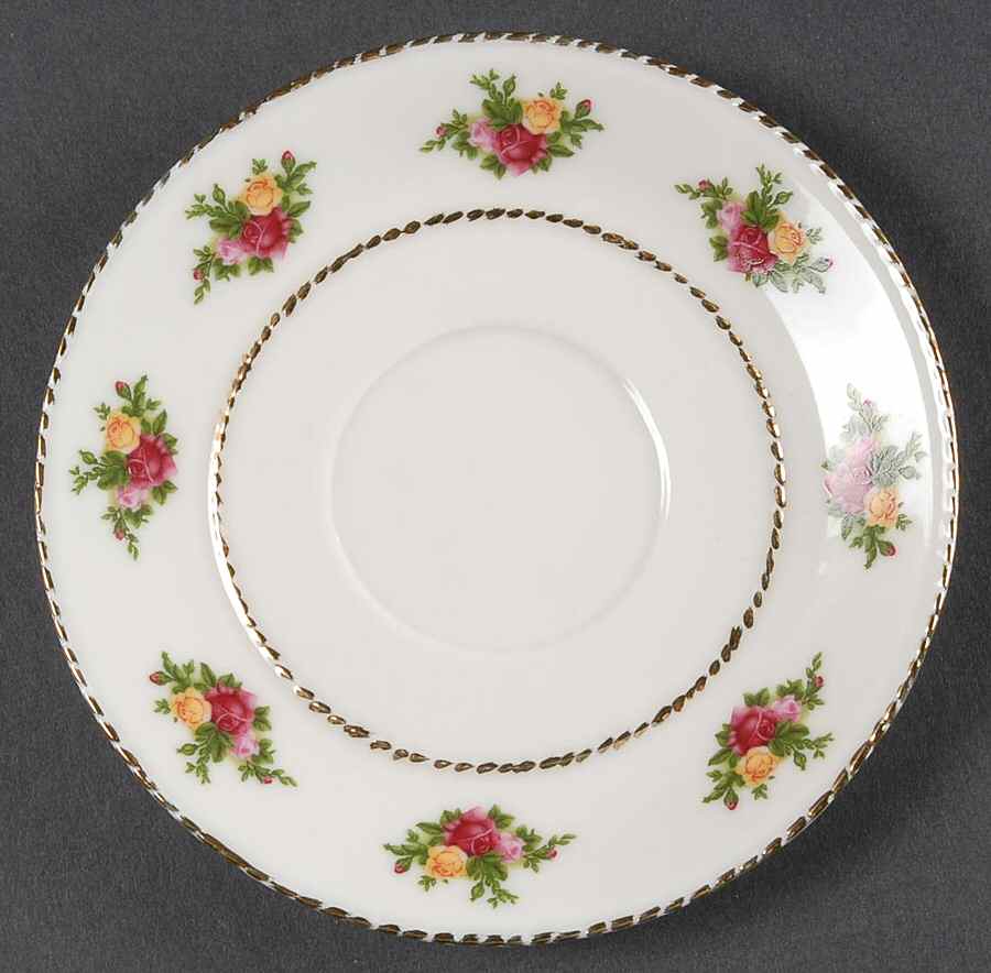 Old Country Roses Saucer for Floral Footed Cup by Royal Albert-1