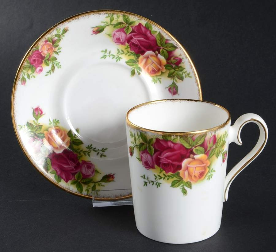 Old Country Roses Flat Demitasse Cup & Saucer Set by Royal Albert-1