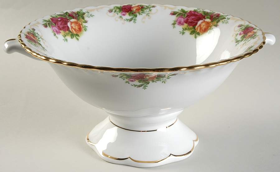 Old Country Roses 9" Footed Bowl by Royal Albert-1