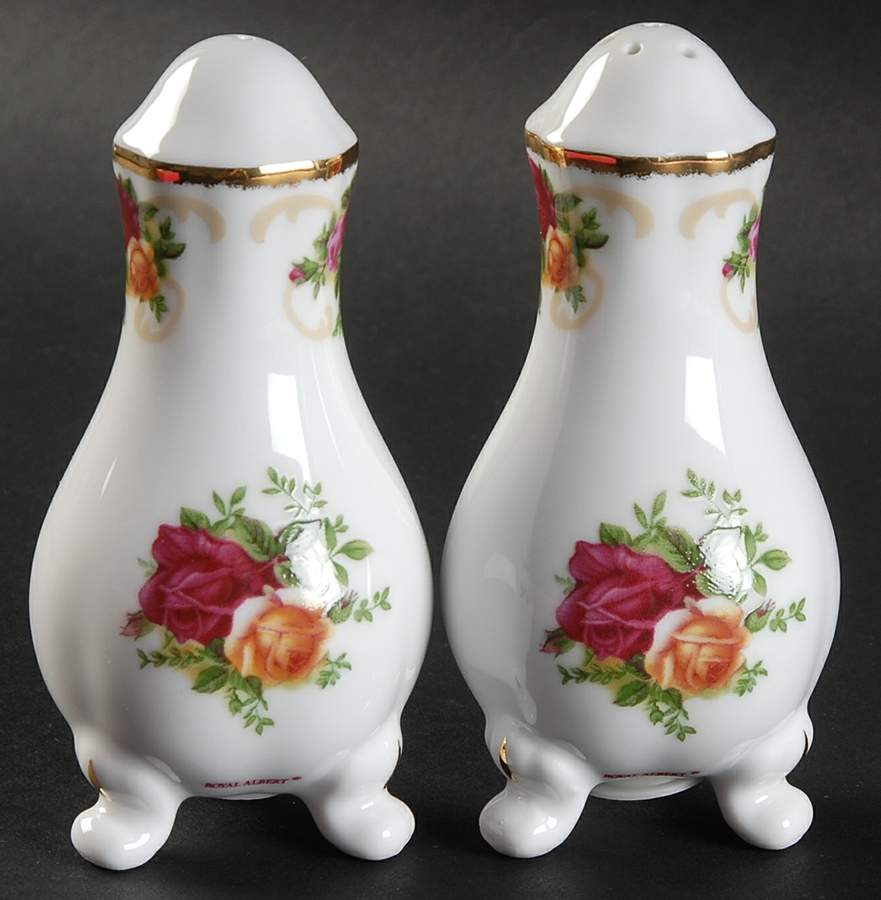 Old Country Roses Salt & Pepper Set by Royal Albert-1