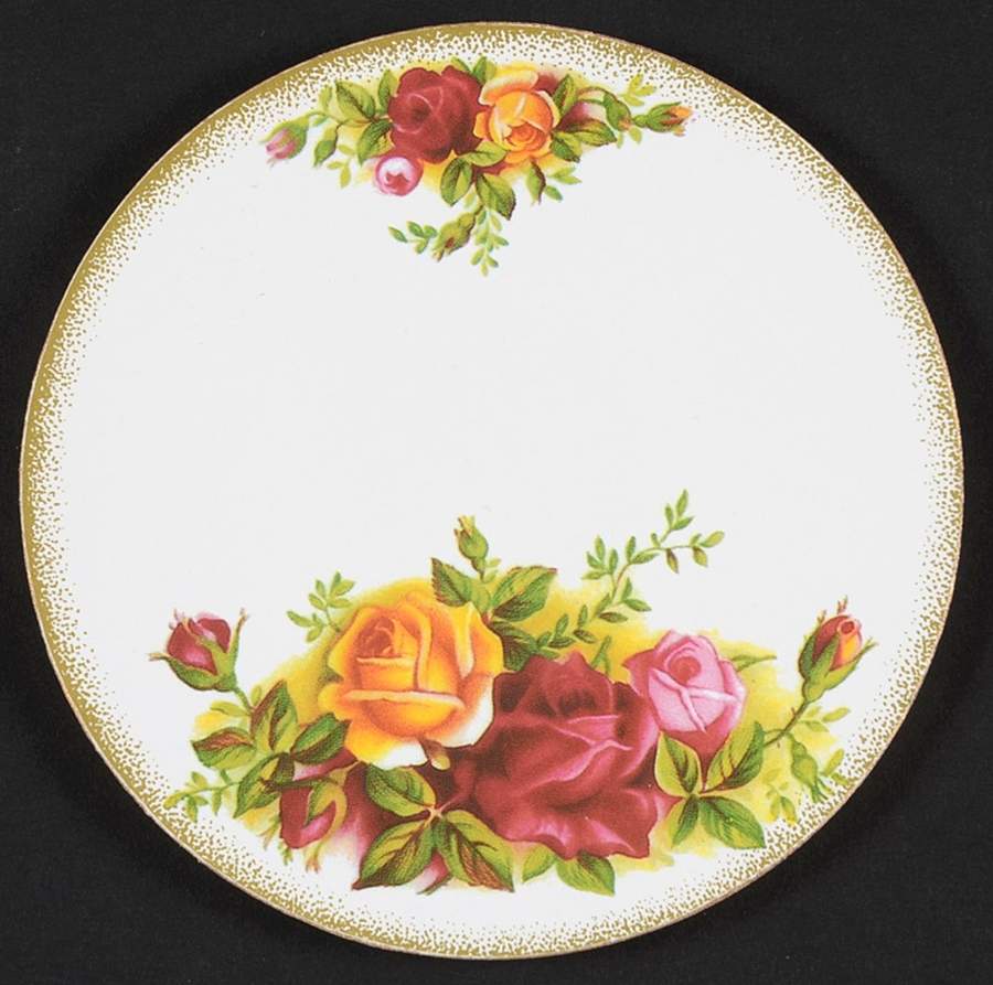Old Country Roses Cork Back Round Coaster by Royal Albert-1