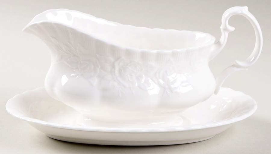 Old English Garden (No Trim) Gravy Boat & Underplate by Royal Albert-1