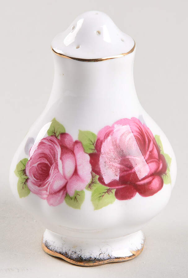 Old English Rose (Brushed Gold Trim) Pepper Shaker by Royal Albert-1