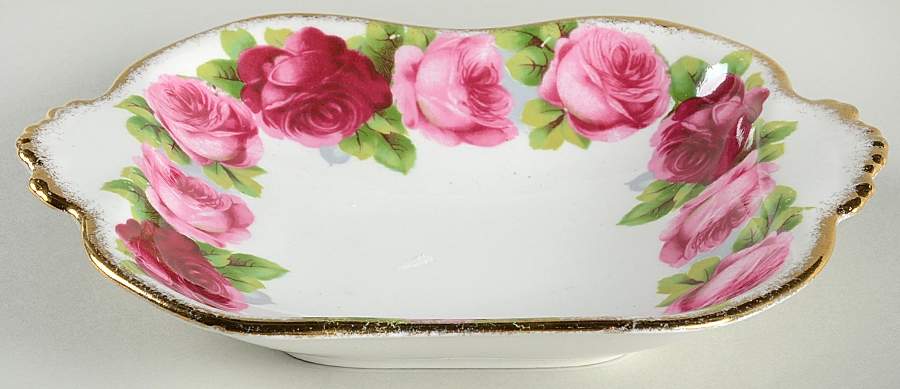 Old English Rose (Brushed Gold Trim) Bon Bon by Royal Albert-1
