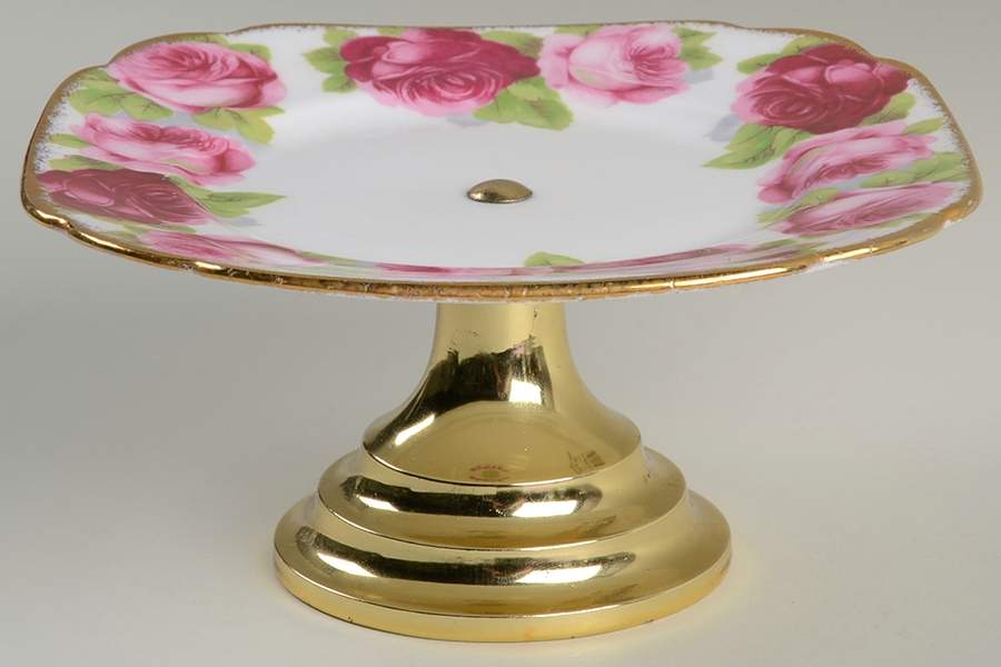 Old English Rose (Brushed Gold Trim) Tidbit by Royal Albert-1