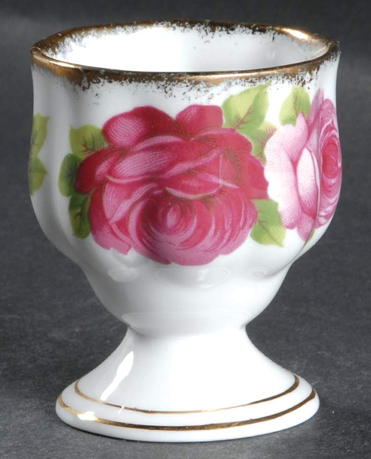 Old English Rose (Brushed Gold Trim) Single Egg Cup by Royal Albert-1